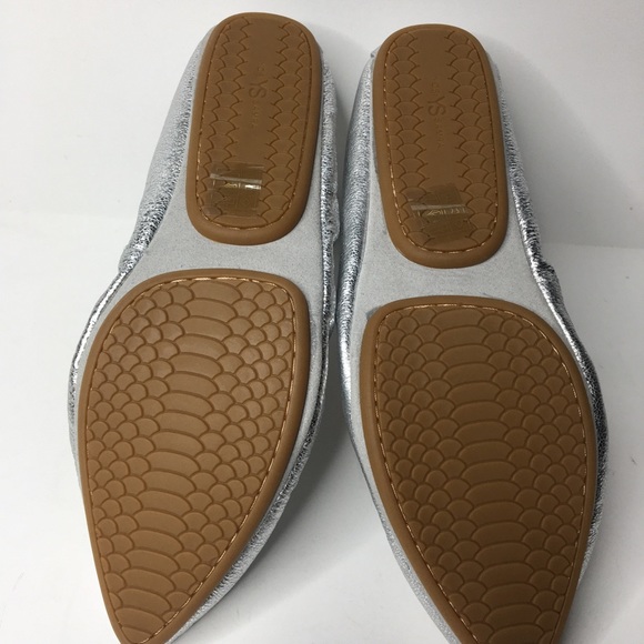 Yosi Samra Vienna silver foldable leather flats - Picture 4 of 6